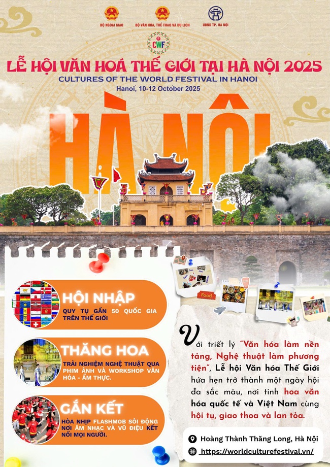 Chương trình chiếu phim trong Lễ hội Văn hóa Thế giới tại Hà Nội lần thứ nhất (Ngày 11/10 và 12/10/2025)